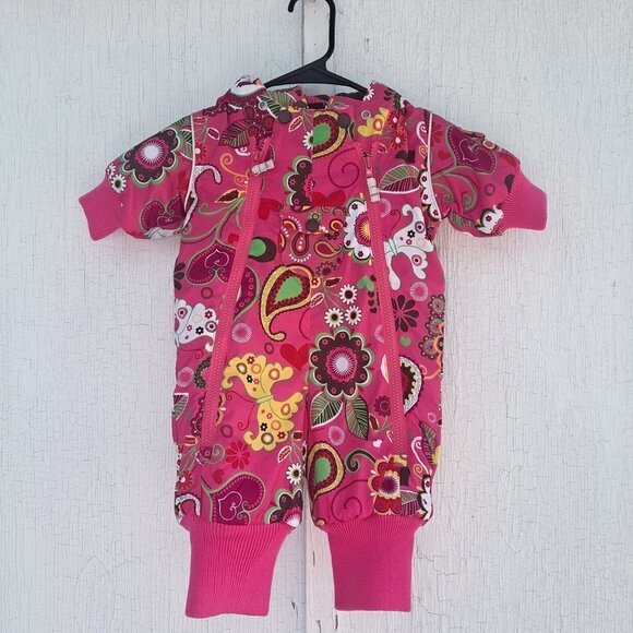 Girls Hanna Andersson Outdoor Floral‎ Snowsuit 60 - Picture 1 of 6